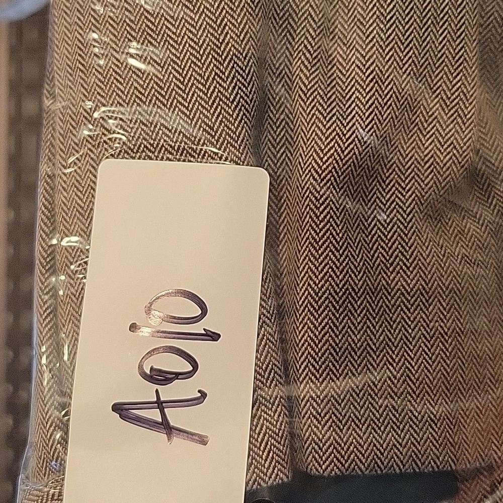 ANTONIO MELANI BROWN LIGHT PIN STRIPE PENCIL SKIRT SIZE 8 - Picture 12 of 12
